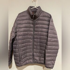 Men’s Hawkeye & Co Packable Gray Down Jacket Size L
